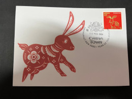 10-2-2024 (3 X 47) Chinese New Year Of The Dragon 2024 - 年中國龍年新年 - 1 Cover With $ 1.20 New Year Rabbit/Cat Stamp - Chinese New Year