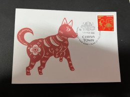 10-2-2024 (3 X 47) Chinese New Year Of The Dragon 2024 - 年中國龍年新年 - 1 Cover With $ 1.20 New Year Dog Stamp - Chinese New Year