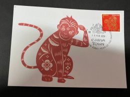 10-2-2024 (3 X 47) Chinese New Year Of The Dragon 2024 - 年中國龍年新年 - 1 Cover With $ 1.20 New Year Monkey Stamp - Chinese New Year