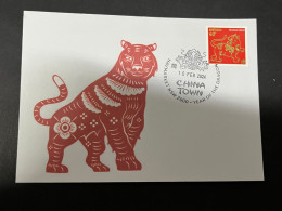 10-2-2024 (3 X 47) Chinese New Year Of The Dragon 2024 - 年中國龍年新年 - 1 Cover With $ 1.20 New Year Tiger Stamp - Chinese New Year