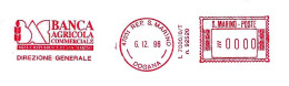 SAN MARINO - 1996 BANCA AGRICOLA COMMERCIALE - Ema Affrancatura Mecc.rossa Red Meter Su Busta Non Viaggiata - 1955 - Lettres & Documents