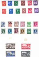 GB QEII Wildings 18 Values Used + 6 Values (1/2d - 3d) MM  + Castles 4 High Values Used - Collections