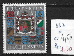 LIECHTENSTEIN 537 Oblitéré Côte 4.50 € - Gebruikt