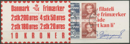 Dänemark 1982 Ziffern/Königin Markenheftchen MH 29 Gestempelt (C96572) - Carnets