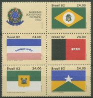 Brasilien 1982 Bundesstaaten Flaggen 1937/41 ZD Postfrisch (C94650) - Blokken & Velletjes