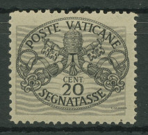 Vatikan 1946 Portomarken Wappen P 8 Y II Mit Falz - Strafport