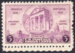 !a! USA Sc# 0782 MNH SINGLE W/ Bottom Margin (a2) - Arkansas - Ongebruikt