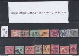 ÄGYPTEN - EGYPT - EGYPTIAN  -  DIENST - OFFICIAL - DAMGA  - MIRI - AMIRI- O.H.H.S. 1893 - 1915 USED - Dienstzegels