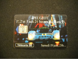 7694  Télécarte 24 H DU MANS - PEUGEOT 905 19 JUIN 93 23H. Collection 2 ( 2.scans)  Carte Téléphonique - Auto's