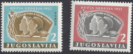 JUGOSLAVIA 1957 - Yvert 31/2** - Beneficenza | - Bienfaisance
