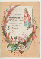 VIEUX PAPIERS    CALENDRIER   ( PETIT )   " DES FILS   VANDERSMISSEN, FRERES   "        1882. - Tamaño Pequeño : ...-1900