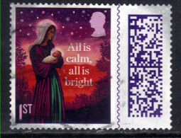 GB 2023 KC 3rd 1st Christmas Silent Night Barcode Used ( H359 ) - Used Stamps