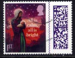 GB 2023 KC 3rd 1st Christmas Silent Night Barcode Used ( J976 ) - Used Stamps