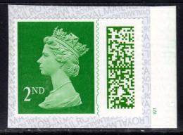 GB 2022 QE2 2nd Green Barcoded Machin SG V4502  MEIL Umm ( H1408 ) - Neufs