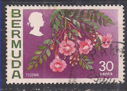 Bermuda 1970 QE2 30ct  Tecoma Flower Used SG 261 ( D404 ) - Bermuda