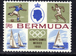 Bermuda 1968 QE2 1/-6d Olympic Games Mexico Umm SG 222 ( M1486 ) - Bermuda