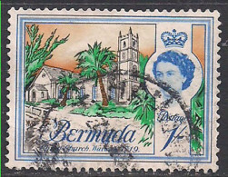 Bermuda 1962 - 68 QE2 1/-d Christ Church Warwick Used SG 171 ( B1019 ) - Bermudes