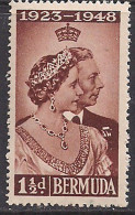 Bermuda 1948 KGV1 1 1/2d Brown Silver Wedding Umm SG 125 ( E171 ) - Bermuda