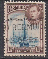 Bermuda 1938 KGV1 1 1/2d  Ships In Hamilton Harbour Used SG 111b ( C759 ) - Bermuda