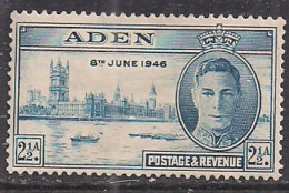 Aden 1946 KGV1 2 1/2a Victory Blue MM SG 29 ( C528 ) - Aden (1854-1963)