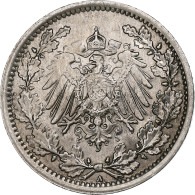 Empire Allemand, 1/2 Mark, 1918, Berlin, Argent, TTB+, KM:17 - 1/2 Mark