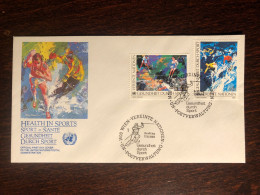 UNITED NATIONS UN UNO VIENNA FDC COVER 1988 YEAR SPORT HEALTH MEDICINE - New York/Geneva/Vienna Joint Issues