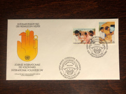 UNITED NATIONS UN UNO VIENNA FDC COVER 1988 YEAR BLOOD PRESSURE HYPERTENSION HEALTH MEDICINE - Emissions Communes New York/Genève/Vienne