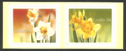 Canada White/Yellow Daffodil Jonquille Blanche/jaune MNH ** Neuf SC (C20-92-93a) - Neufs