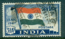 India 1947 Dominion National Flag 3.5a FU - Usati