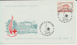 TIMBRES   LUXEMBOURG  "  CENTENAIRE DE LA CROIX - ROUGE      8-5-1963. - Cartoline Commemorative