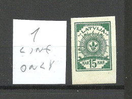 LETTLAND Latvia 1919 Michel 5 B With 1 Line Only * - Lettonie