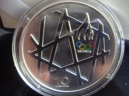 ESTONIA Beijing Olympic Games China 10 Krooni 2008 Silver COIN Estland Proof - Estonie