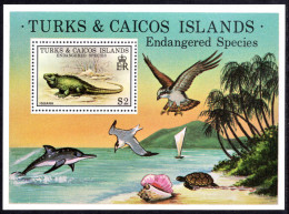 Turks & Caicos Islands 1979 Endangered Wildlife Souvenir Sheet Unmounted Mint. - Turks And Caicos