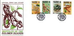 SOLOMON ISLANDS, FDC, Snakes   /   ÎLES  SOLOMON,  Lettre De Première, Serpents  - 1979 - Serpientes