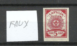 FAUX LETTLAND Latvia 1919 Fake Alte Fälschung (*) - Lettonie