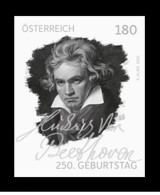 Austria 2020 - 250th Anniv. Of The Birth Of Beethoven Black Print Mnh** - Essais & Réimpressions