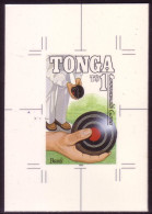 TONGA Cromalin Proof 1990 Lawn Bowls - Last Of 4 Which Exist - Boule/Pétanque