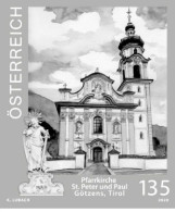 Austria 2020 - Wallfahrtskirche Götzens Black Print Mnh** - Probe- Und Nachdrucke