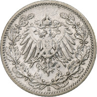 Monnaie, GERMANY - EMPIRE, 1/2 Mark, 1905, Muldenhütten, TB+, Argent, KM:17 - 1/2 Mark