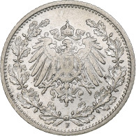 Monnaie, Empire Allemand, 1/2 Mark, 1905, Stuttgart, TTB, Argent, KM:17 - 1/2 Mark