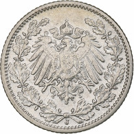 Empire Allemand, 1/2 Mark, 1905, Hambourg, Argent, TTB, KM:17 - 1/2 Mark