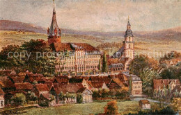 73808122 Erbach Odenwald Schloss Mit Kirche Kuenstlerkarte Erbach Odenwald - Erbach