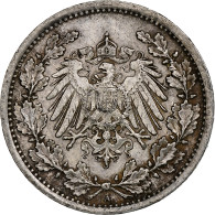 Empire Allemand, 1/2 Mark, 1915, Berlin, Argent, TTB, KM:17 - 1/2 Mark