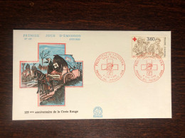 ANDORRA FDC COVER 1989 YEAR RED CROSS  HEALTH MEDICINE STAMPS - Brieven En Documenten