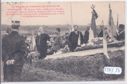 GERBEVILLER- MONUMENT ELEVE A LA MEMOIRE DES SOLDATS DU 36 EME COLONIAL- M BIRMAN PREFET AU DISCOURS - Gerbeviller