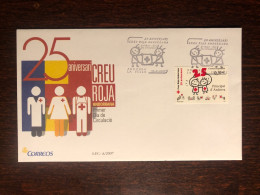 ANDORRA FDC COVER 2007 YEAR RED CROSS HEALTH MEDICINE STAMPS - Covers & Documents