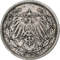 Empire Allemand, 1/2 Mark, 1906, Karlsruhe, Argent, TTB, KM:17 - 1/2 Mark