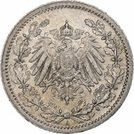 Monnaie, GERMANY - EMPIRE, 1/2 Mark, 1906, Berlin, TTB+, Argent, KM:17 - 1/2 Mark