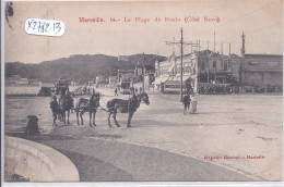 MARSEILLE- LA PLAGE DU PRADO- COTE NORD- UN BEL ATTELAGE - Castellane, Prado, Menpenti, Rouet