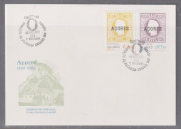 Portugal Azores 1980 First Stamps Overprinted First Day Cover - Lettres & Documents